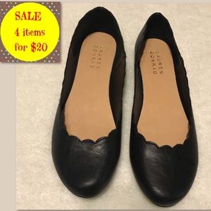 Lauren Conrad Black Scalloped Flats